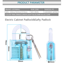 Lockpicking transparente da prática do serralheiro / fechamento de segurança elétrico 50 # do cadeado do armário